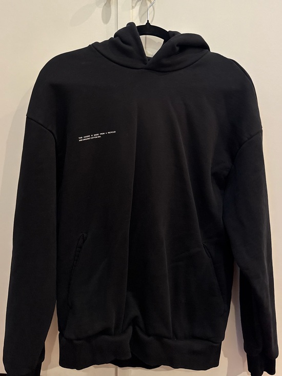 Pangaia Tops - Pangaia Black Minimal Logo Hoodie